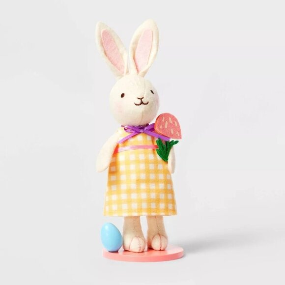 Target Spritz Easter 2024 Fabric Bunny Set Boy & Girl Figure with Mushroom & Flo - Picture 2 of 9